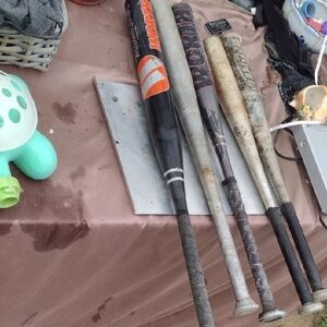 Black and Silver Baseball Bats(5)